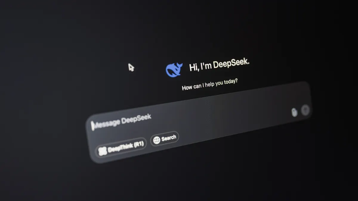 Tech tool reviews for AI and writing software Tech tool reviews for AI and writing software — DeepSeek AI Chat Interface on Dark Screen